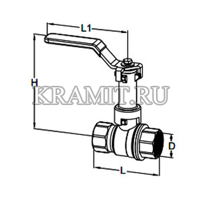 Шаровой кран BAV, с удлиненным шпинделем DN 20 (3/4"), PN 25, латунь, 42150100520