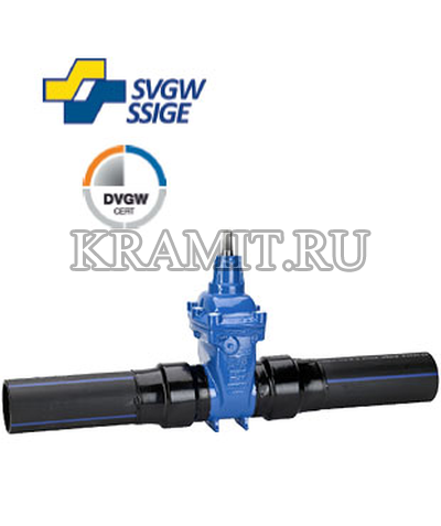 36/8Х Задвижка AVK ответвительная с ПЭ патрубками, PN 10 или PN 16 36-032-80103