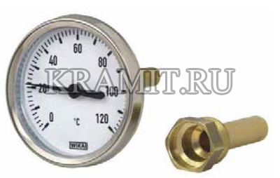 Термометр wika A46.10.063 0...120°C   L1=60x9мм алюминий