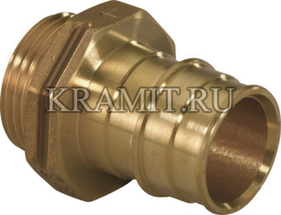Штуцер Uponor Q&E Wipex латунный с наружной резьбой 25-1